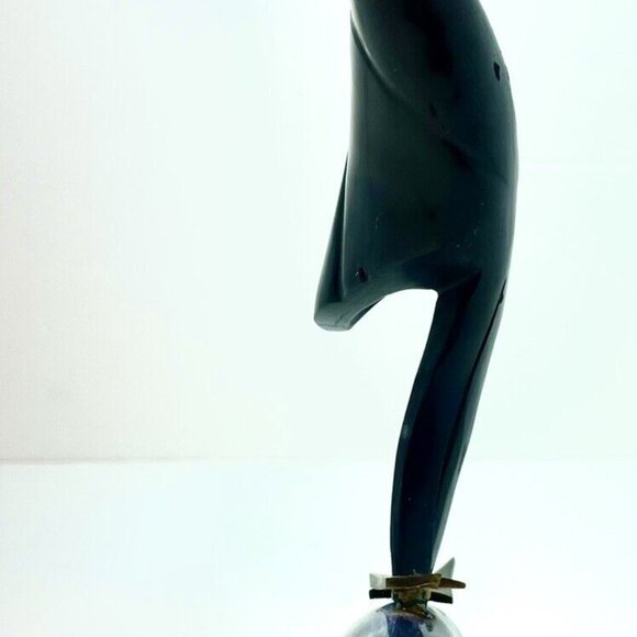 Vintage Egyptology Hand Carved Bird Sculpture On Base Ibis Stork Egret Heron - Picture 4 of 8